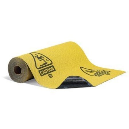 PIG PIG Grippy Caution Adhesive-Backed Absorbent Mat 1 roll Yellow 50' L x 32" W MAT32450-YW